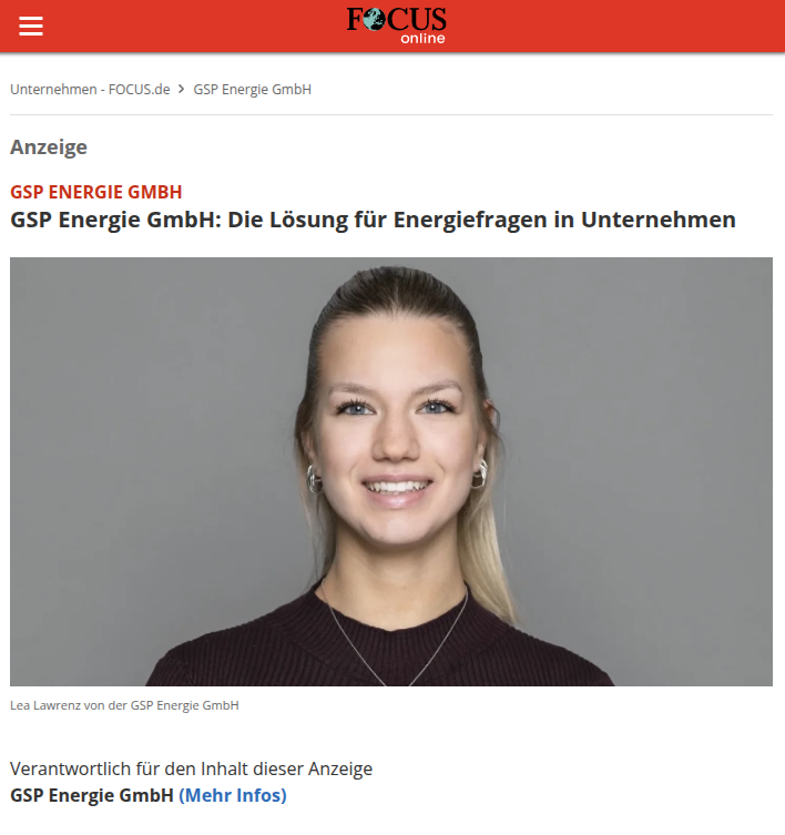 Publikation auf Focus Unternehmen